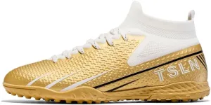 Seamless high-end Large Size Ground Men's Soccer Spikes Professional Soccer Shoes Broken Spikes high top Non-Slip Wider Training Grass Outdoor Sports Shoes
