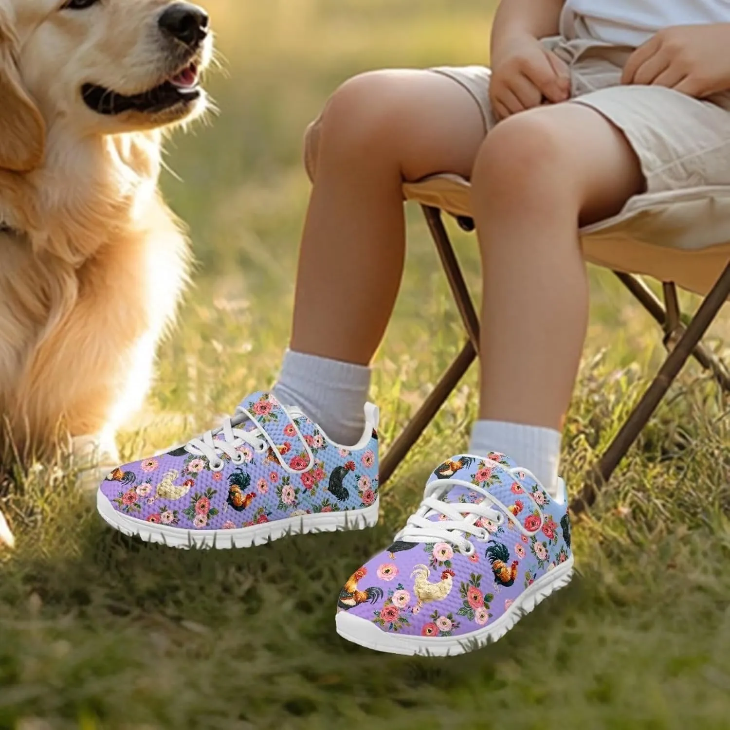 Showudesigns Slip On Sneakers for Kids Girls Running Tennis Shoes Gym School Exercise Trainers
