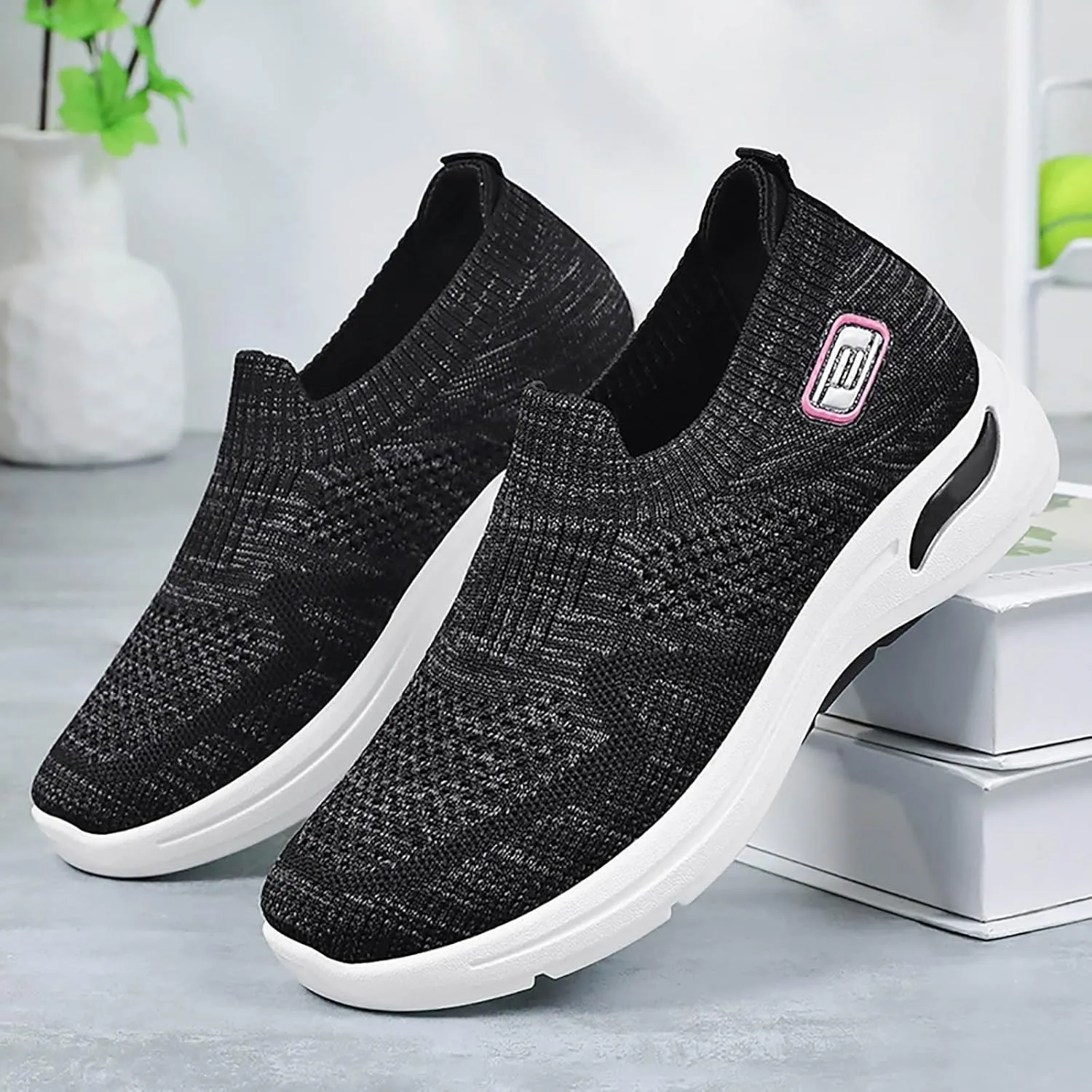 Sneakers for Women Summer Fashion Mesh Shoes Soft Sole Stretch Cushion Shoes Casual Breathable Minimalist Shoes