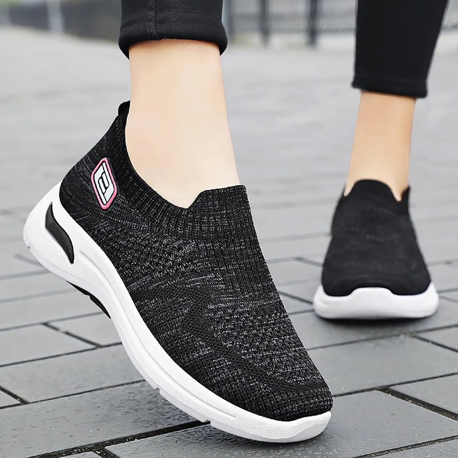 Sneakers for Women Summer Fashion Mesh Shoes Soft Sole Stretch Cushion Shoes Casual Breathable Minimalist Shoes