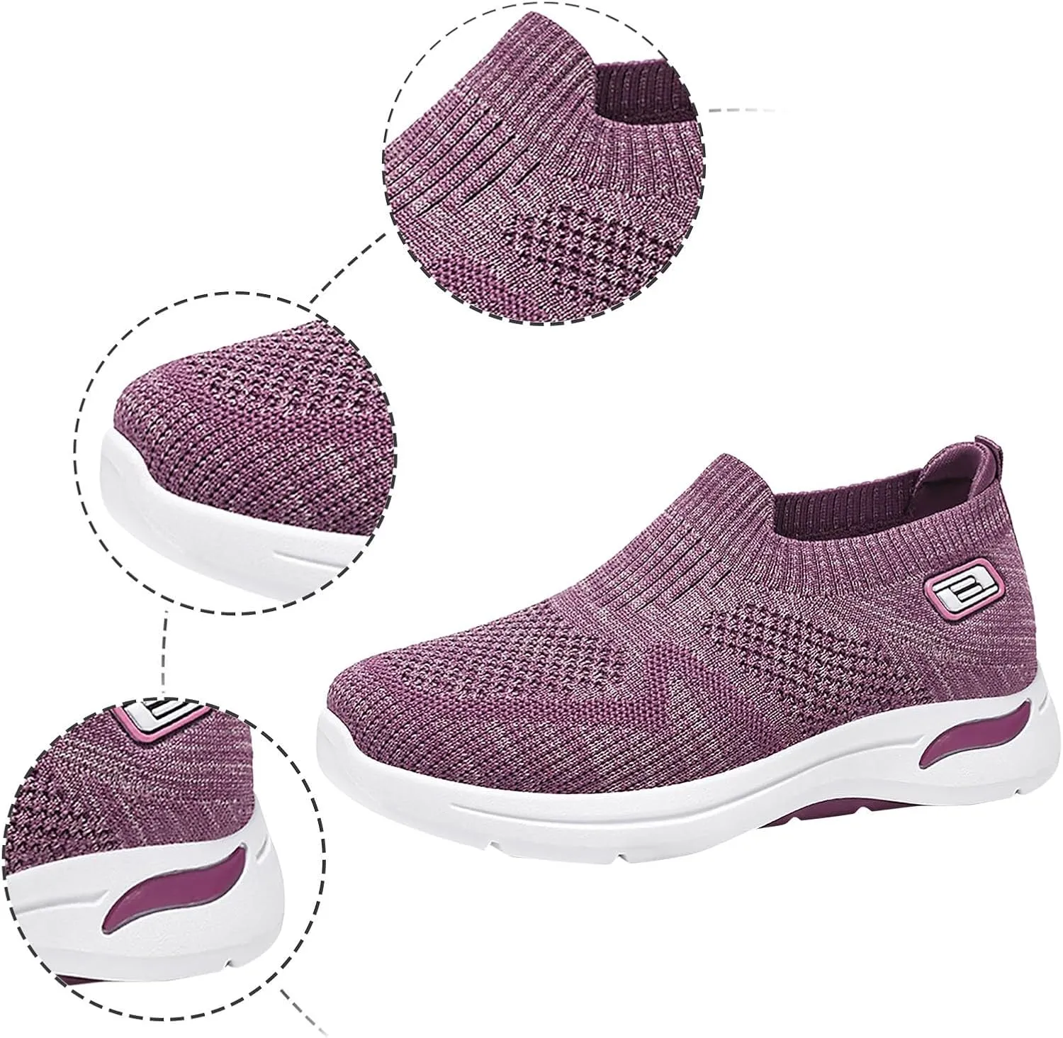 Sneakers for Women Summer Fashion Mesh Shoes Soft Sole Stretch Cushion Shoes Casual Breathable Minimalist Shoes