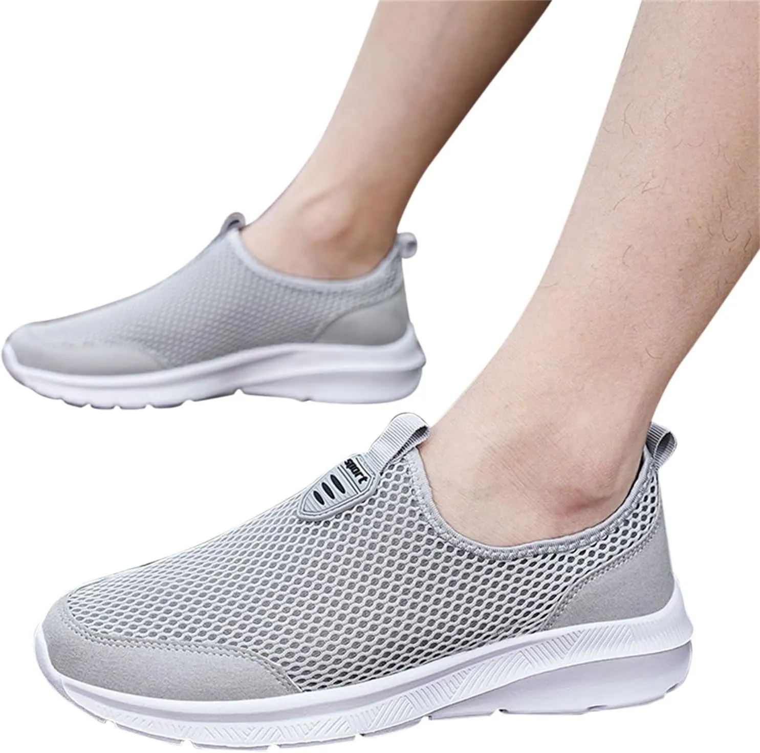 Sneakers for Women Walking Shoes Non Slip Lightweight Tennis Shoes Womens Comfortable Casual Shoes Trendy Dress Sneakers White Tennis Shoe Loafers Casual Slip On