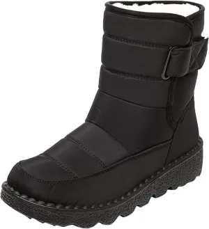 Snow Boots for Women Mid Calf Boots Women Winter Warm Outdoor Waterproof Comfortable Round Toe Platform Women Boots