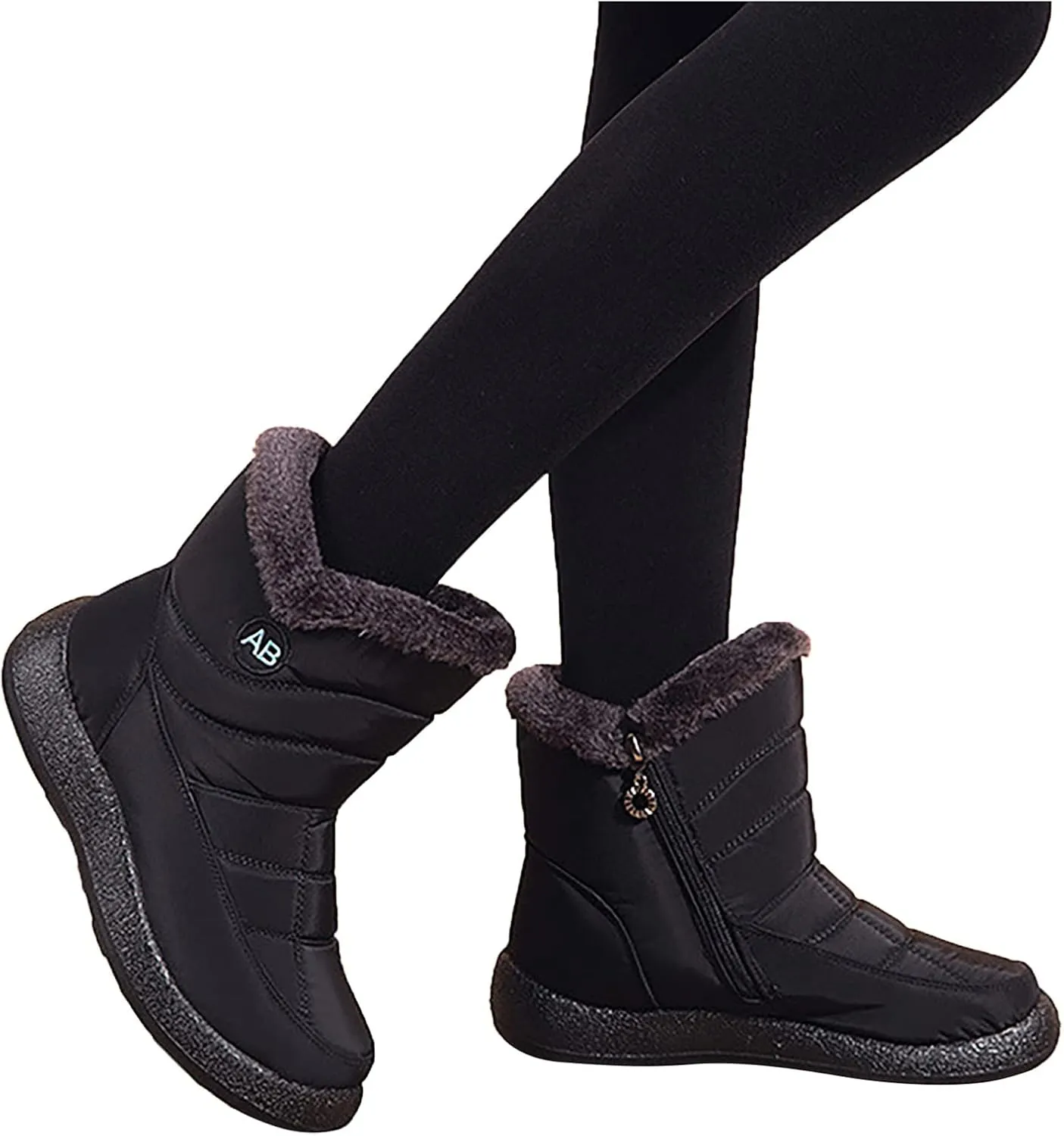 Snow Boots for Women Winter, Mid Calf Warm Lined Winter Boots for Women Hiking Outdoor Shoes