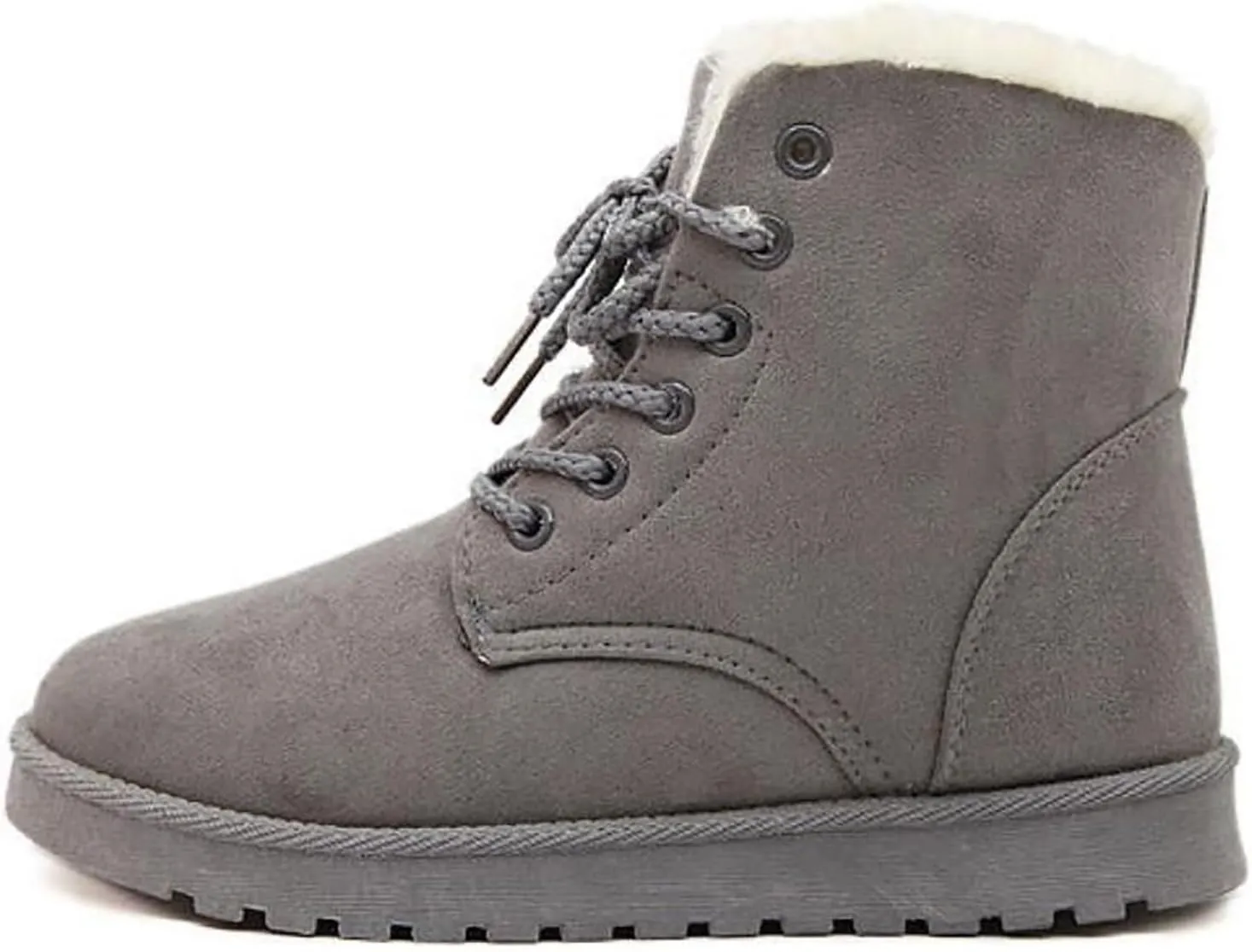 Snow Boots for Women Women's Ankle Boots Winter Cloth Lace up Round Toe Warm Comfortable Outdoor Short Leather Boots