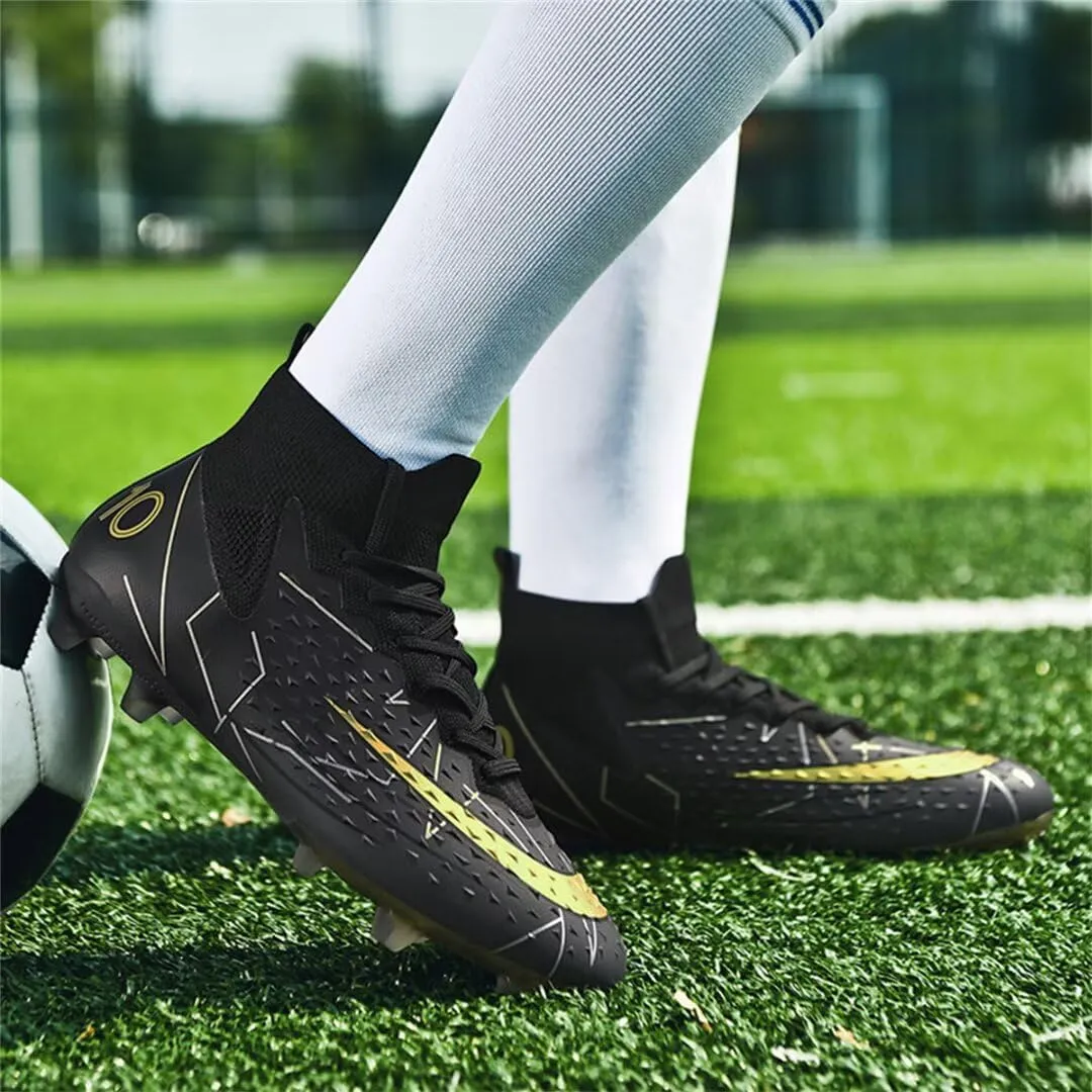 Soccer Cleats for Mens Womens Soccer Shoes High top Outdoor Footall Boots Ankle Professional Training Sneakers