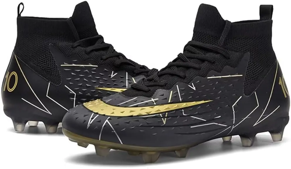 Soccer Cleats for Mens Womens Soccer Shoes High top Outdoor Footall Boots Ankle Professional Training Sneakers