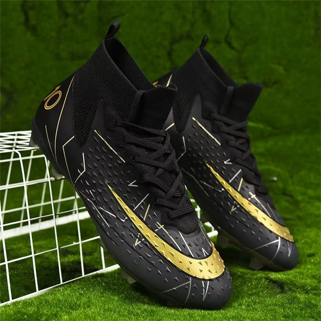 Soccer Cleats for Mens Womens Soccer Shoes High top Outdoor Footall Boots Ankle Professional Training Sneakers
