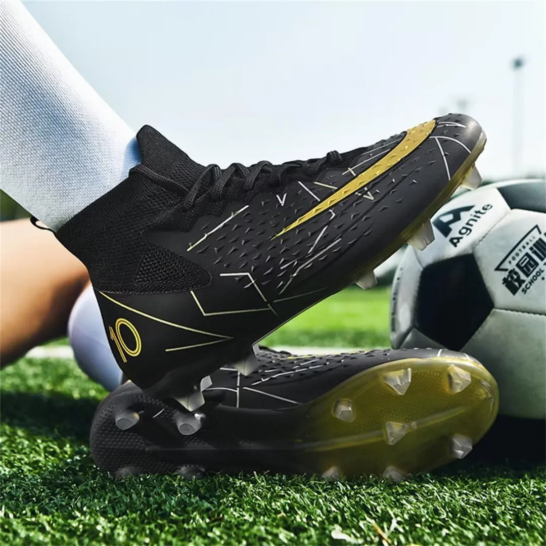 Soccer Cleats for Mens Womens Soccer Shoes High top Outdoor Footall Boots Ankle Professional Training Sneakers