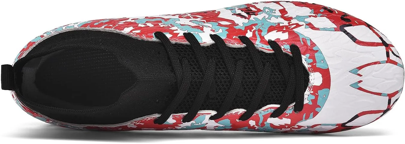 Soccer Cleats Mens Professional High Top Indoor Soccer Shoes Outdoor AG/FG Adults Youth Boys Football Training Sneakers