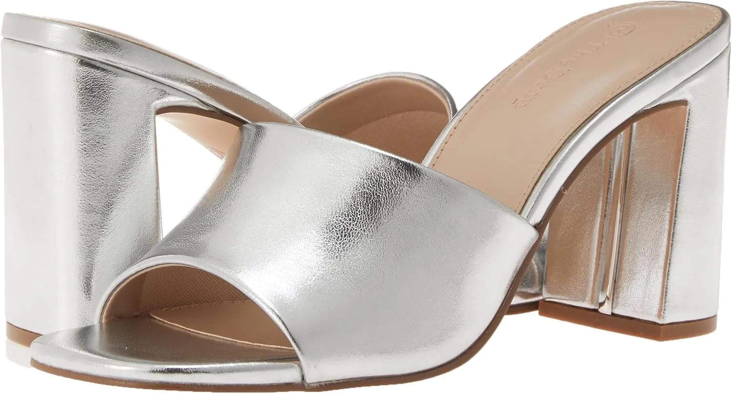The Drop Women's Pattie High Block-Heeled Mule Sandal