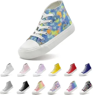Toddler/Little Sneakers for Girls Boys Kids Fashion High Tops Canvas Shoes Classic Casual Tennis Shoes Colorful Shoes
