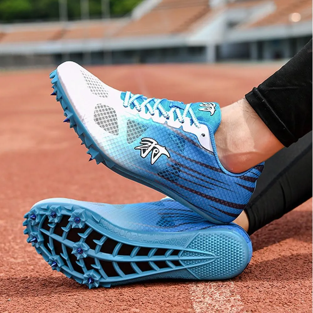 Track and Field Shoes,Spiked Athletics Shoes 7 Nails,Unisex Racing Jumping Sneakers Sprint Spikes Lightweight Breathable Non-Slip Competition Trainer with Spikes and for Men, Women and Youth,35-45 EU