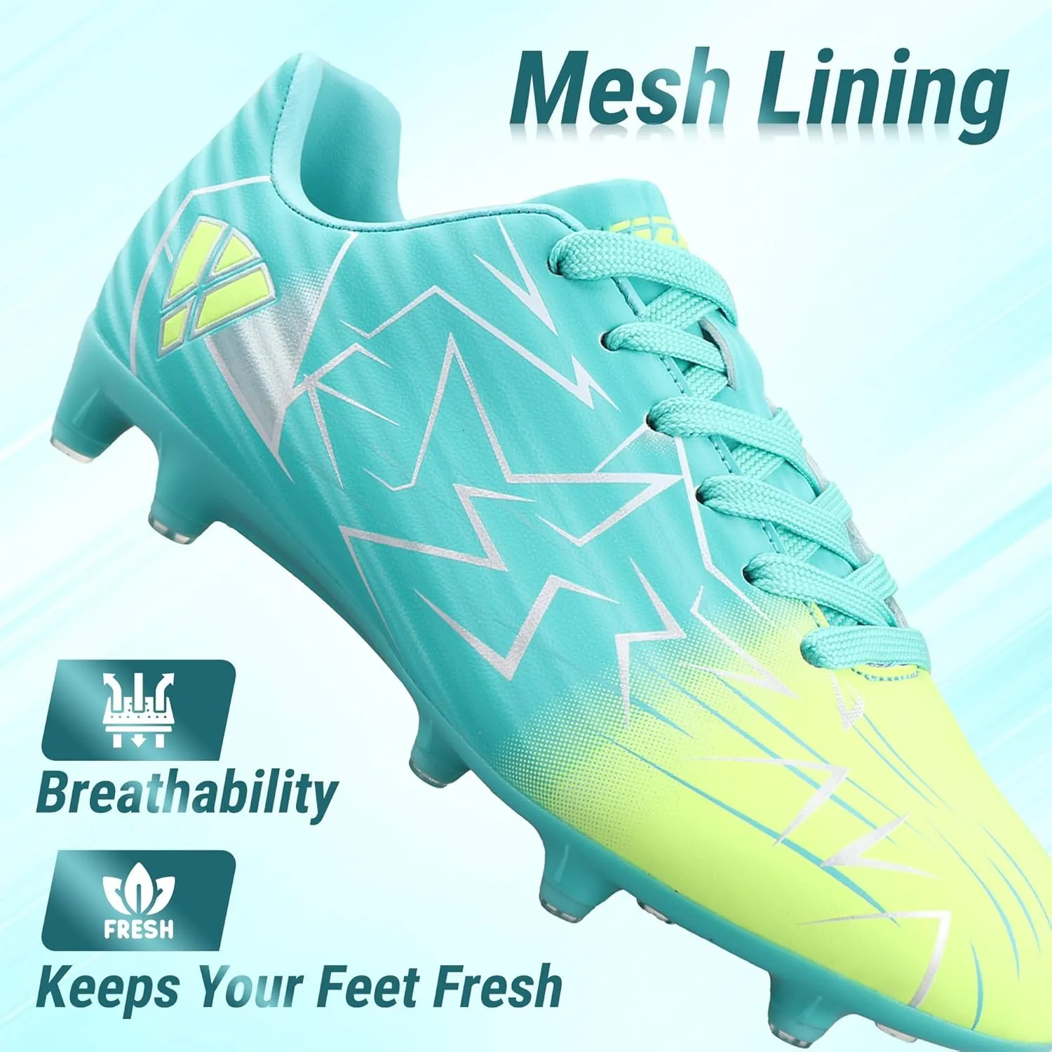 Vizari Lucia Junior FG Soccer Cleats for Kids | Synthetic Football Cleats with TPU Outsole | Perfect Boys Cleats Girls Soccer Cleats and Kids Cleats for Wide or Regular Fit