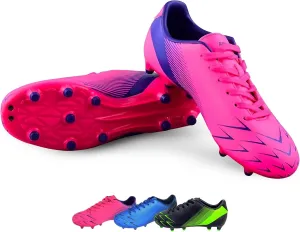 Vizari Ranger FG Soccer Cleats for Kids | Lightweight and Water-Resistant Boys Soccer Cleats | Two-Color Football Cleats with Durability and Comfort for Indoor and Outdoor Play