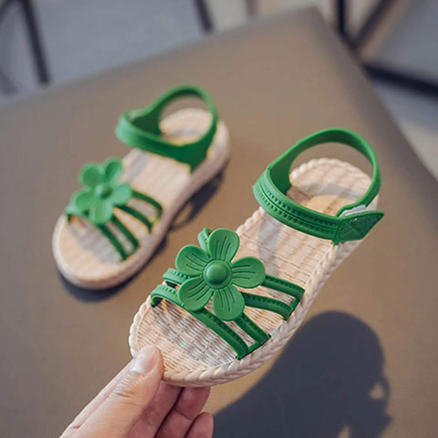 Wedge Sandals for Girls Size 3 Toddler Kids Infant Girls Soild Flower Princress Jelly Flip Flops for Kids