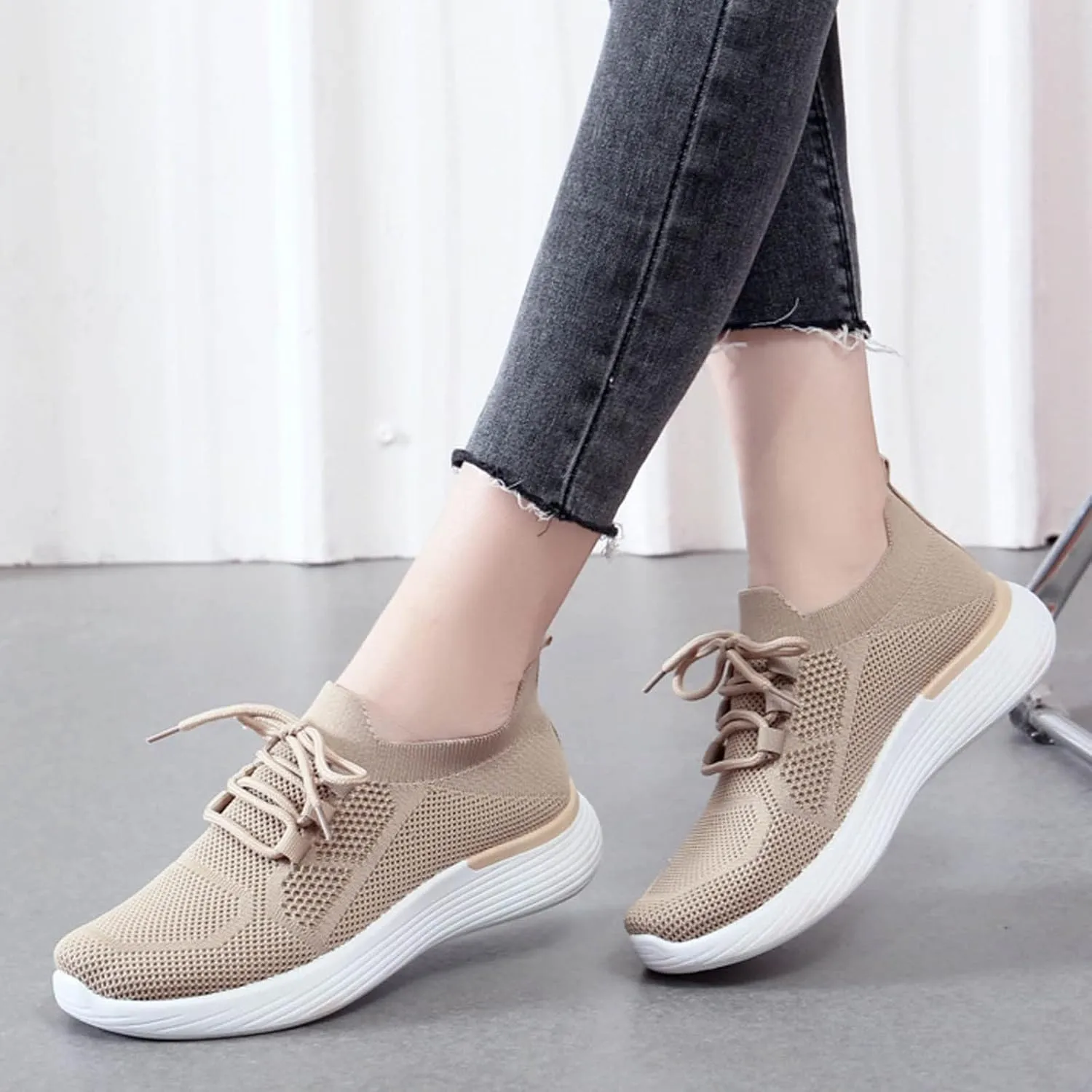 Wide Width High Top Slip On Sneakers for Women Zapatos De Trabajo Confortables para Mujer Walking Shoes for Women Slip Ons Womens Sneakers Platform Zapatos De Trabajo para Mujer Antideslizante Cross
