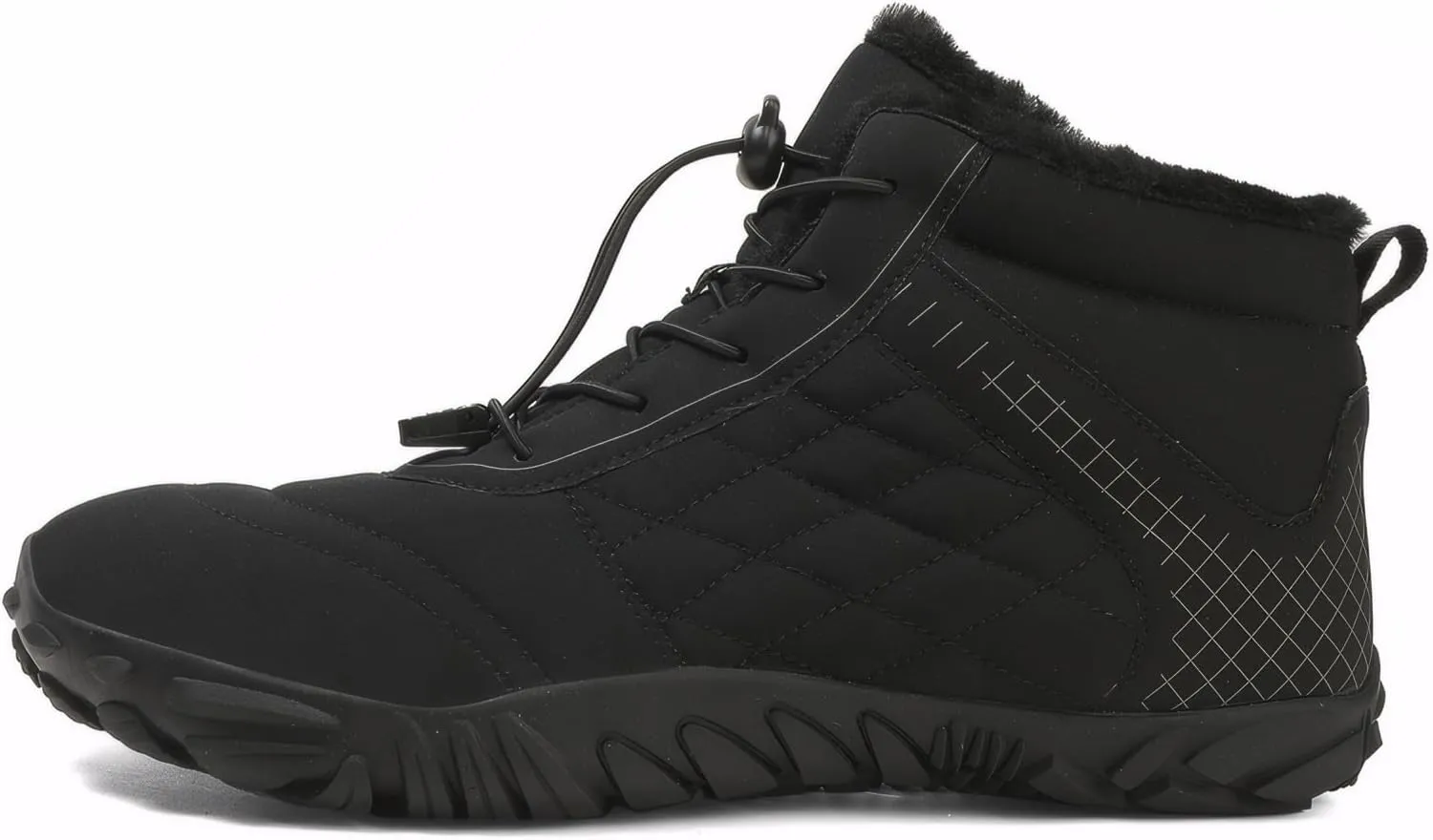 Winter Barefoot Shoes Snow Boots for Women & Men  Warm Fur Lined Hike Barefoot Footwear Lightweight Water-Resistant Ankle Boots