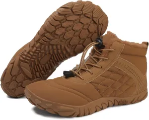 Winter Barefoot Shoes Snow Boots for Women & Men  Warm Fur Lined Hike Barefoot Footwear Lightweight Water-Resistant Ankle Boots