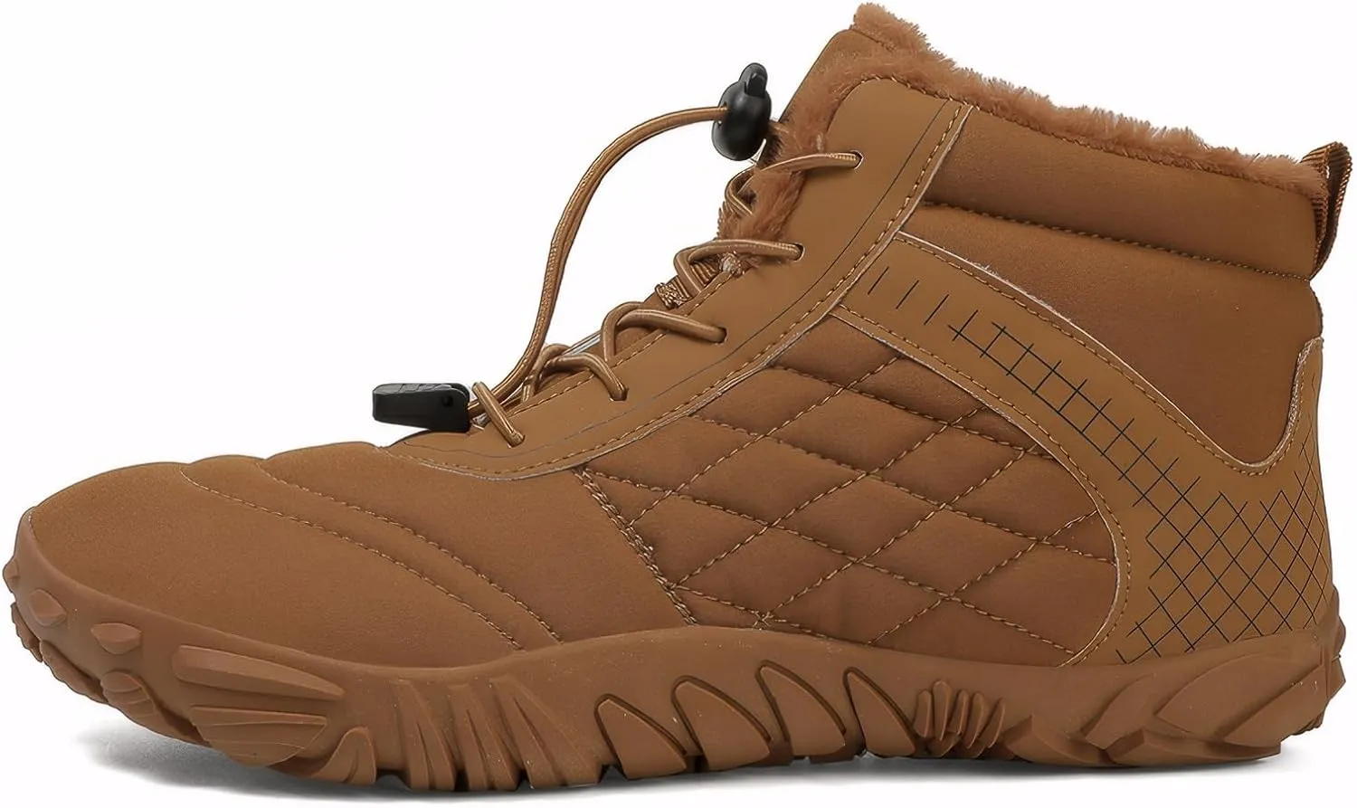 Winter Barefoot Shoes Snow Boots for Women & Men  Warm Fur Lined Hike Barefoot Footwear Lightweight Water-Resistant Ankle Boots