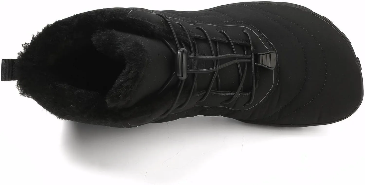 Winter Barefoot Shoes Snow Boots for Women & Men  Warm Fur Lined Hike Barefoot Footwear Lightweight Water-Resistant Ankle Boots