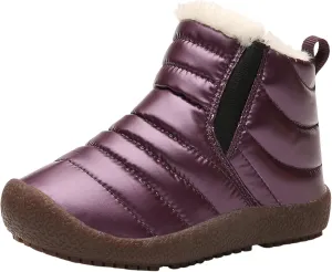 Winter Kids Snow Boots Winter Warm Waterproof Warm Snow Boots Ankle Hiking Boots Anti-Slip Outdoor Shoes