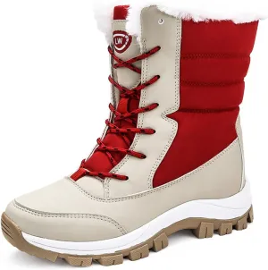 Winter Walking Shoes for Women,Casual High Top Keep Warm Hiking Platform Winter Boots,Breathable Lightweight Womens Snow Boots Waterproof,Rubber Sole