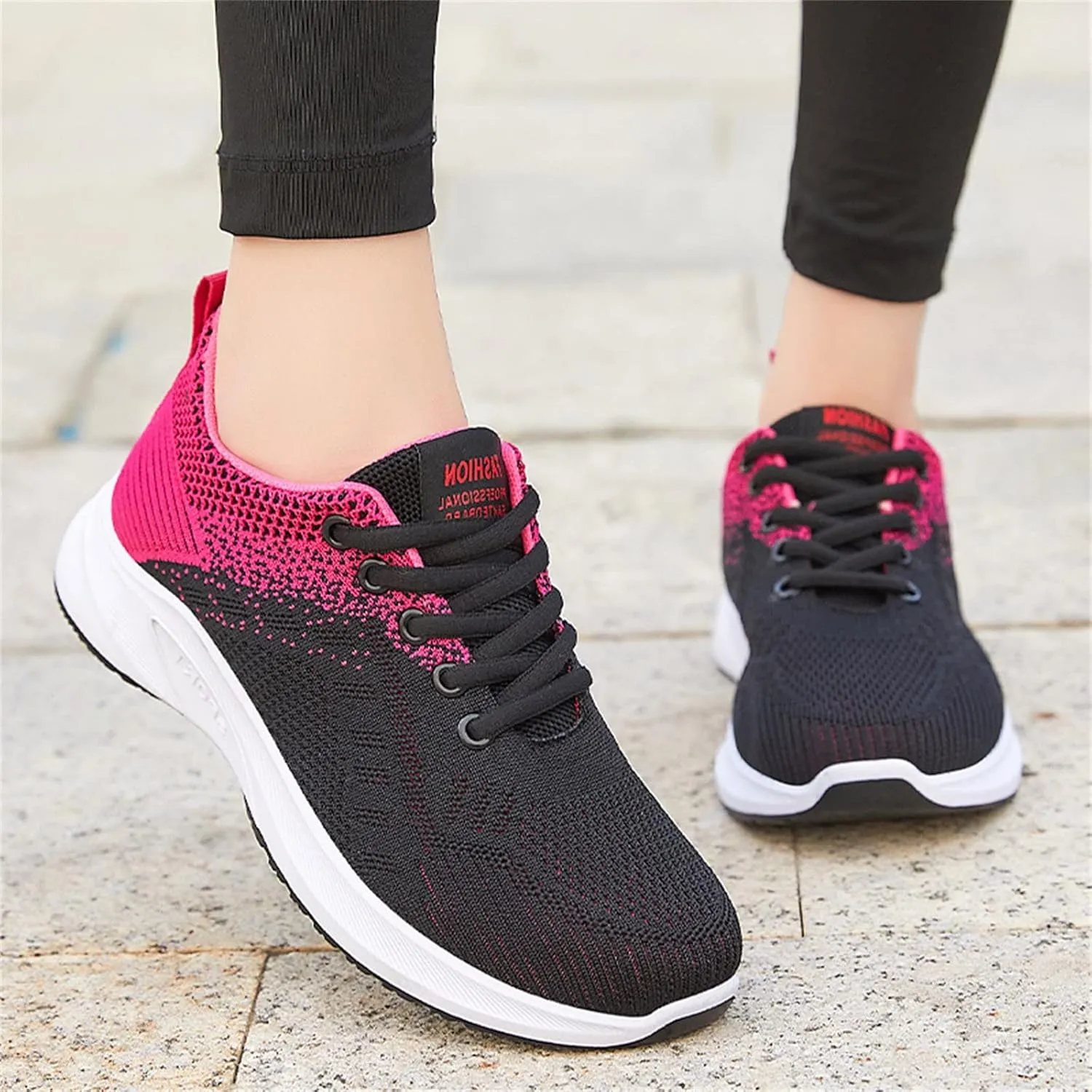 Women's Lace Up Road Running Shoes Wide Athletic Tennis Tennis Shoes Men Lightweight Business Casual Shoes White Sneakers Waterproof Tennis Shoe Cross Trainer Shoe