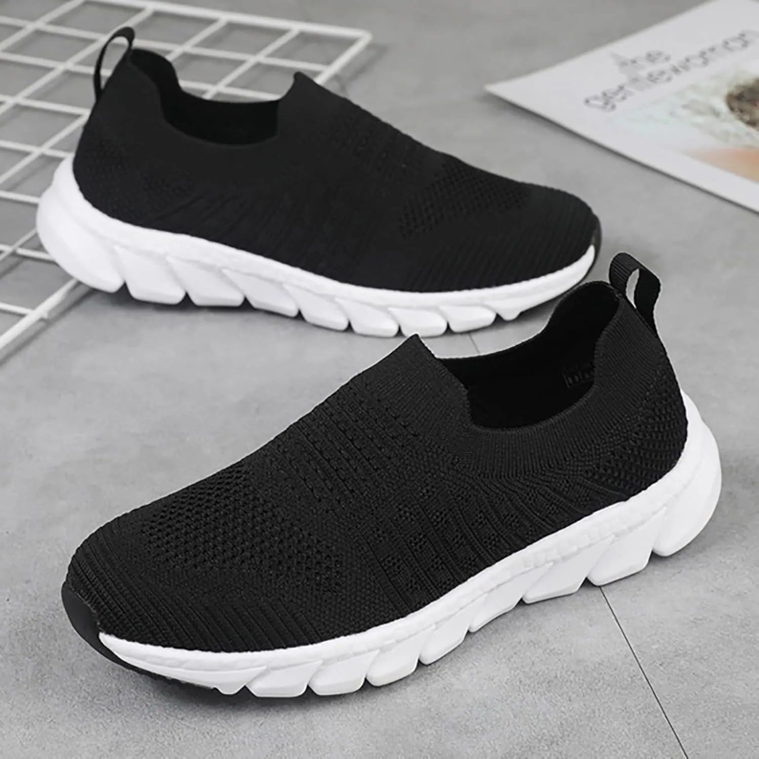 Women's Lightweight Slip On Walking Running Shoes Womens Tennis Shoes Comfortable Men's Casual Shoes Shoes Sneakers Red Tennis Shoe Trainers Shoe