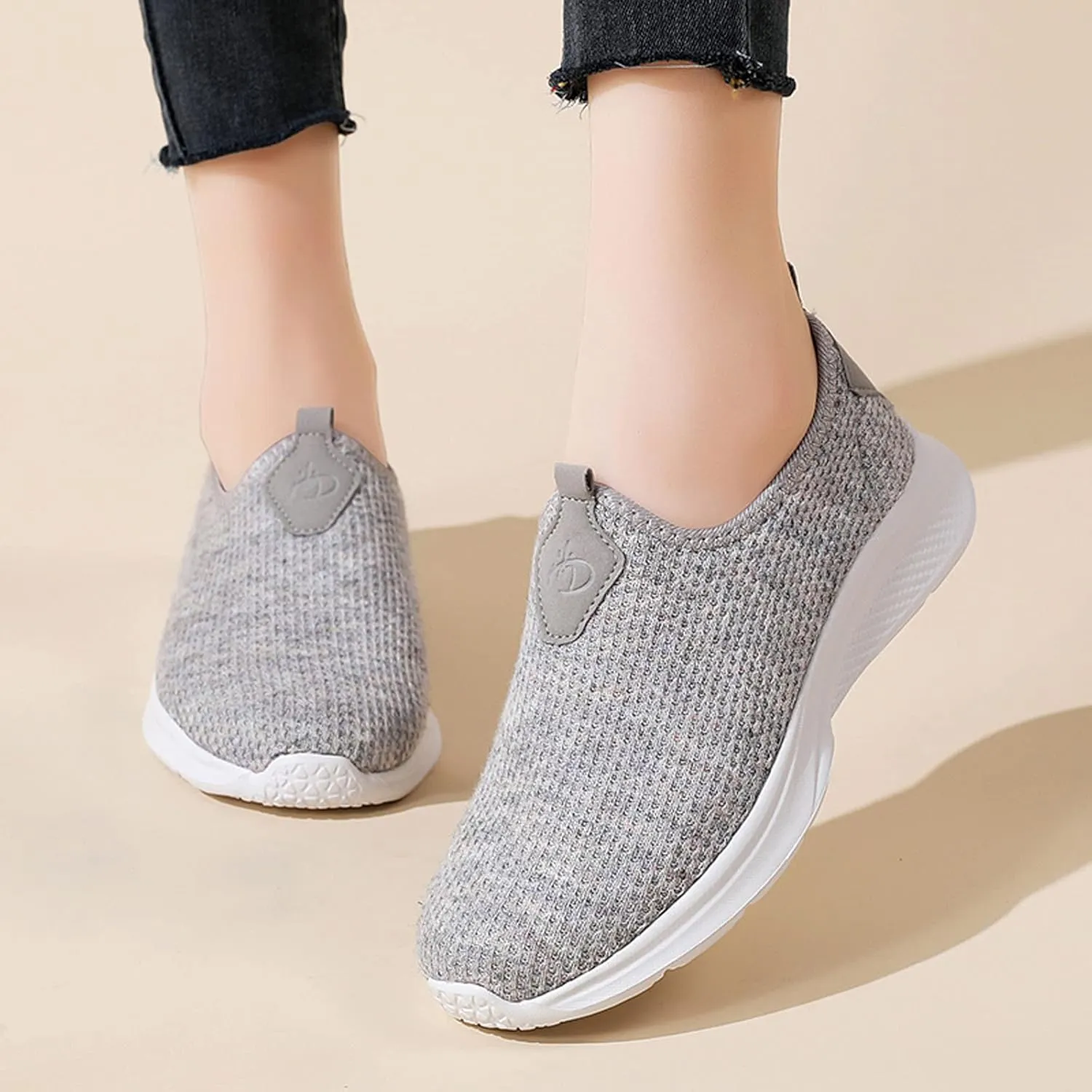 Womens Non Slip Work Shoes Slip On Water Resistant Slip On Shoes Women Jogging Men Casual Dress Shoes White Platform Sneakers Waterproof Tennis Shoe White Loafers