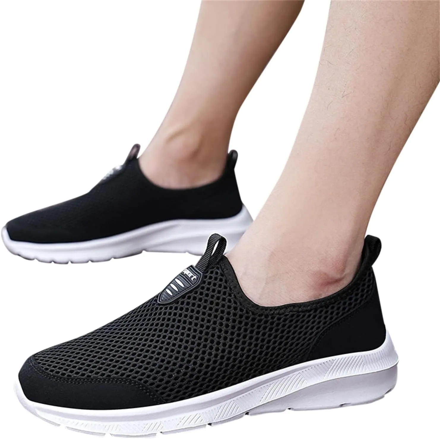 Womens Non Slip Work Shoes Slip On Water Resistant Womens Running Shoes Comfort White Casual Shoes Dress Sneakers White Tennis Shoe Cross Trainer Shoe