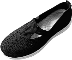 Womens Orthopedic Walking Shoes Slip On Sneakers with Arch Support Comfortable Casual Loafers Plantar Fasciitis Relief Foot Heel Pain Diabetic