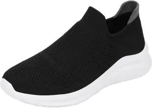 Womens Running Shoes Lightweight Tennis Shoes Non Slip Walking Shoes Women Lether Slip On Shoes Casual Wedge Sneakers Waterproof Tennis Shoe White Loafers