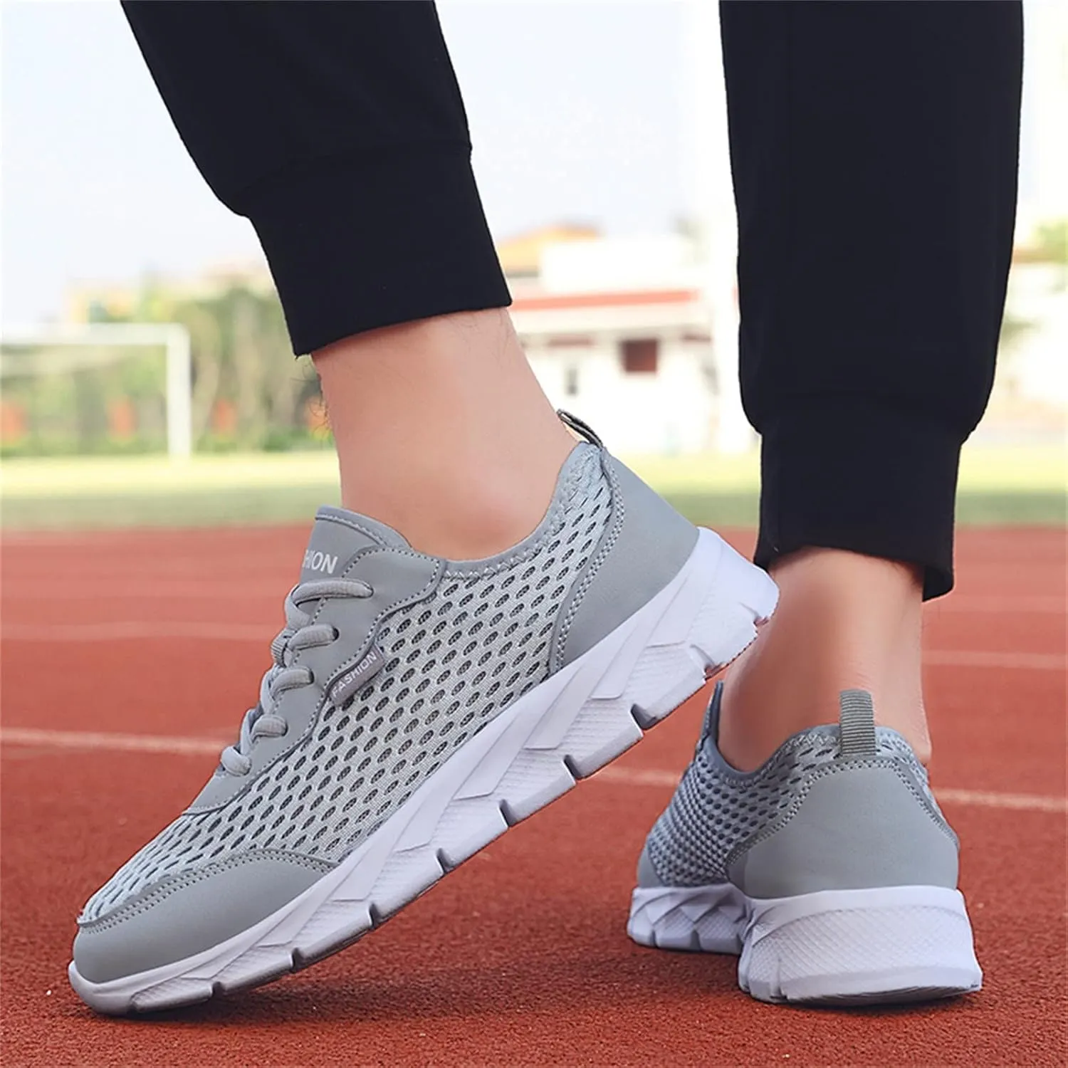 Women's Running Walking Tennis Shoes Comfortable Lace Up Mens Tennis Shoes Mesh Breathable Casual Slip On Shoes Dress Sneakers White Tennis Shoe Trainers Shoe