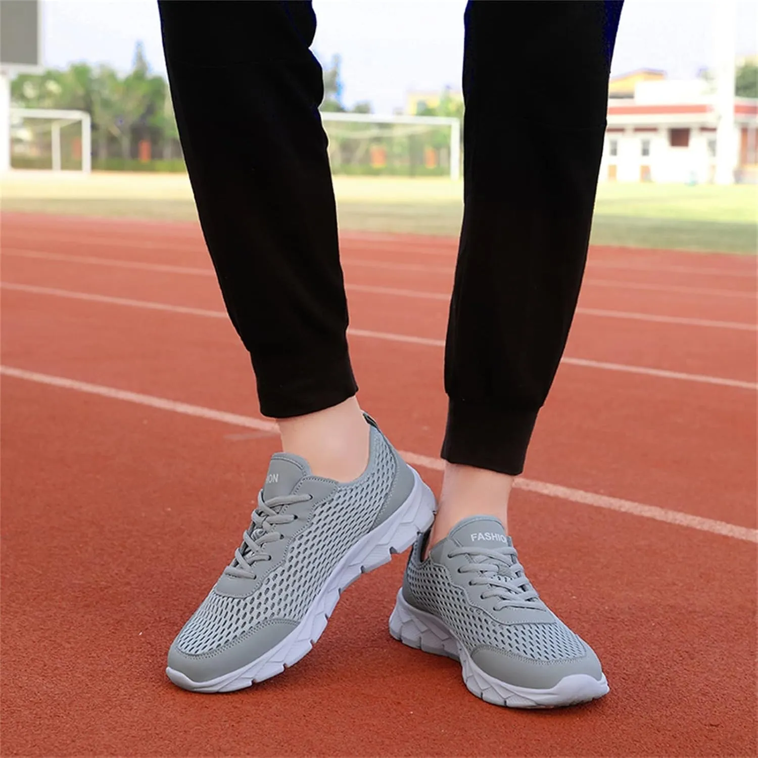 Women's Running Walking Tennis Shoes Comfortable Lace Up Mens Tennis Shoes Mesh Breathable Casual Slip On Shoes Dress Sneakers White Tennis Shoe Trainers Shoe