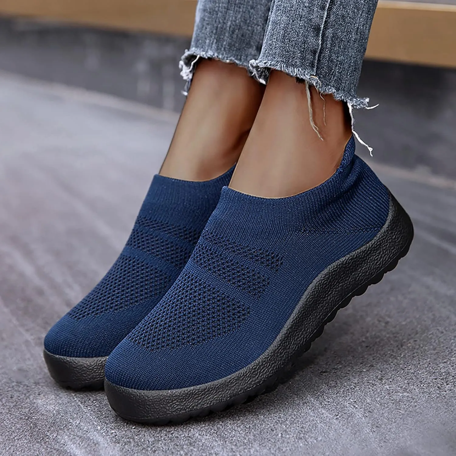 Women's Slip On Sneakers Lightweight Breathable Running Shoes for Men Dressy Casual Shoes Slip On Shoes Sneakers Tennis Shoe Loafers Dress Shoe