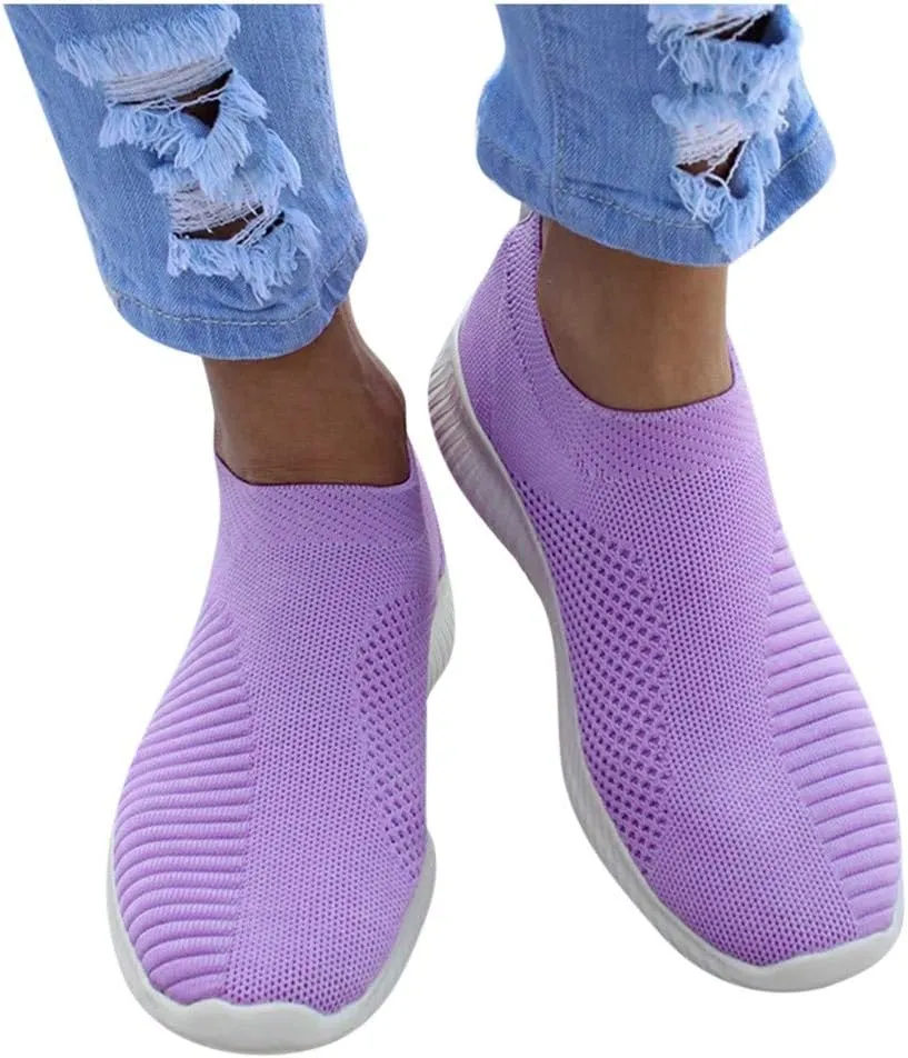 Women's Slip On Sneakers Lightweight Breathable Running Shoes for Men High Top Women's Shoes Casual Women's Fashion Sneakers Platform Tennis Shoe Loafers Shoe