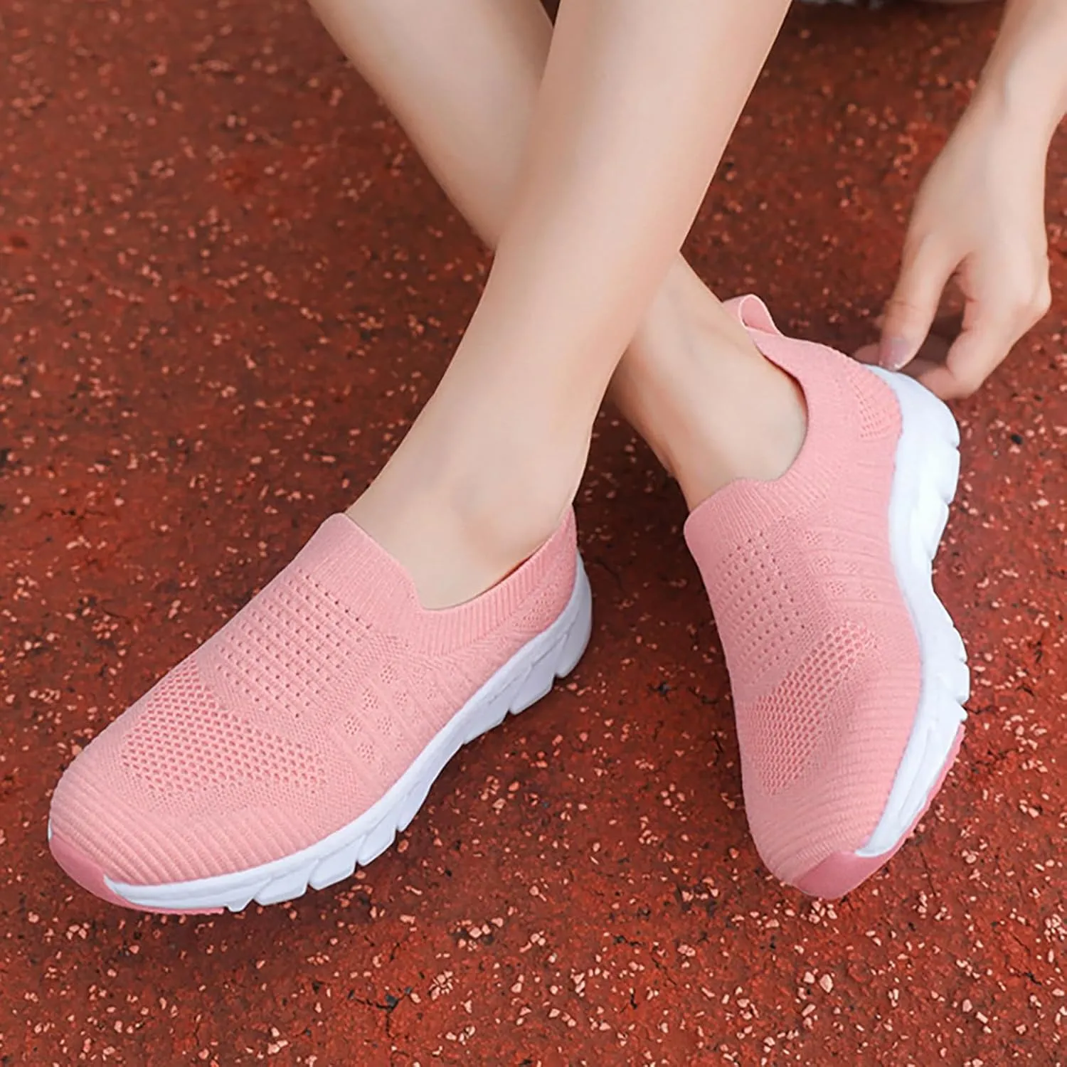 Womens Slip On Walking Shoes Lightweight Breathable Non Slip Running Shoes for Men Arch Support Dressy Casual Shoes Chunky Sneakers Steel Toe Tennis Shoe Loafers Shoe