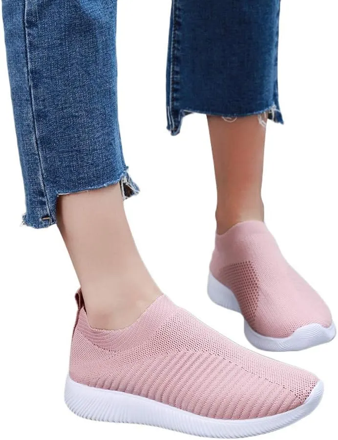 Womens Slip On Walking Shoes Non Slip Running Shoes Mens Running Shoes Walking Casual Tennis Shoes Walking Sneakers White Tennis Shoe Cross Trainer Shoe