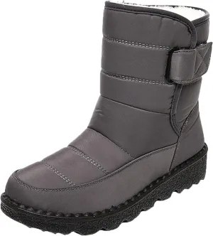 Women's Snow Boots for Winter - Short Outdoor Boots, Warm Lining