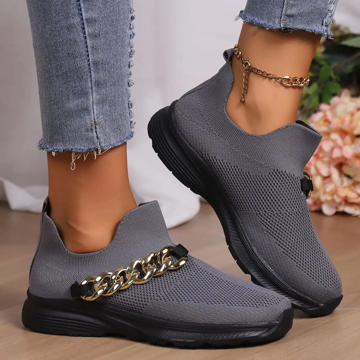 Womens Tennis Shoes Winter Dressy Casual Shoes Casual Sneakers Walking Shoes Ultra Lightweight Breathable Black Tennis Shoe Cross Trainer Shoe