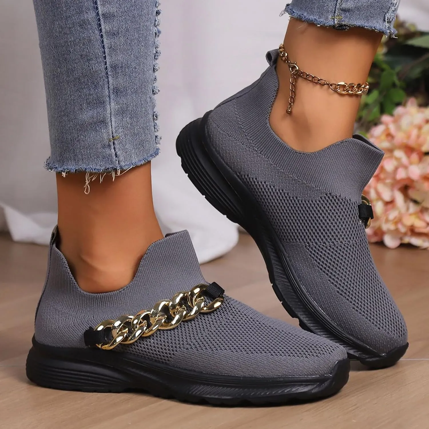 Womens Tennis Shoes Winter Dressy Casual Shoes Casual Sneakers Walking Shoes Ultra Lightweight Breathable Black Tennis Shoe Cross Trainer Shoe
