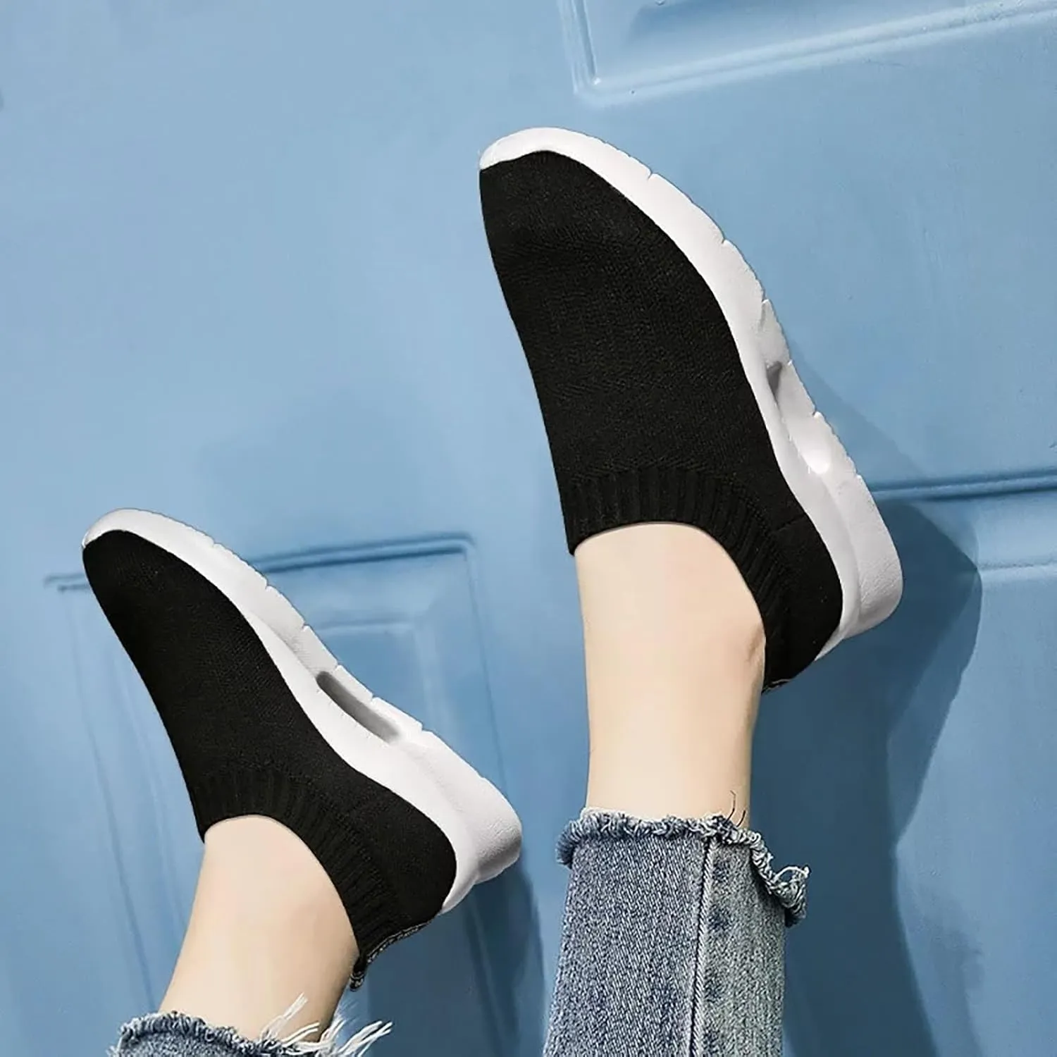 Womens Walking Shoes Sock Casual Ladies Fashion Sneakers Mens Dress Shoes Casual Slip On Shoes Casual Chunky Sneakers Waterproof Tennis Shoe Casual Loafers