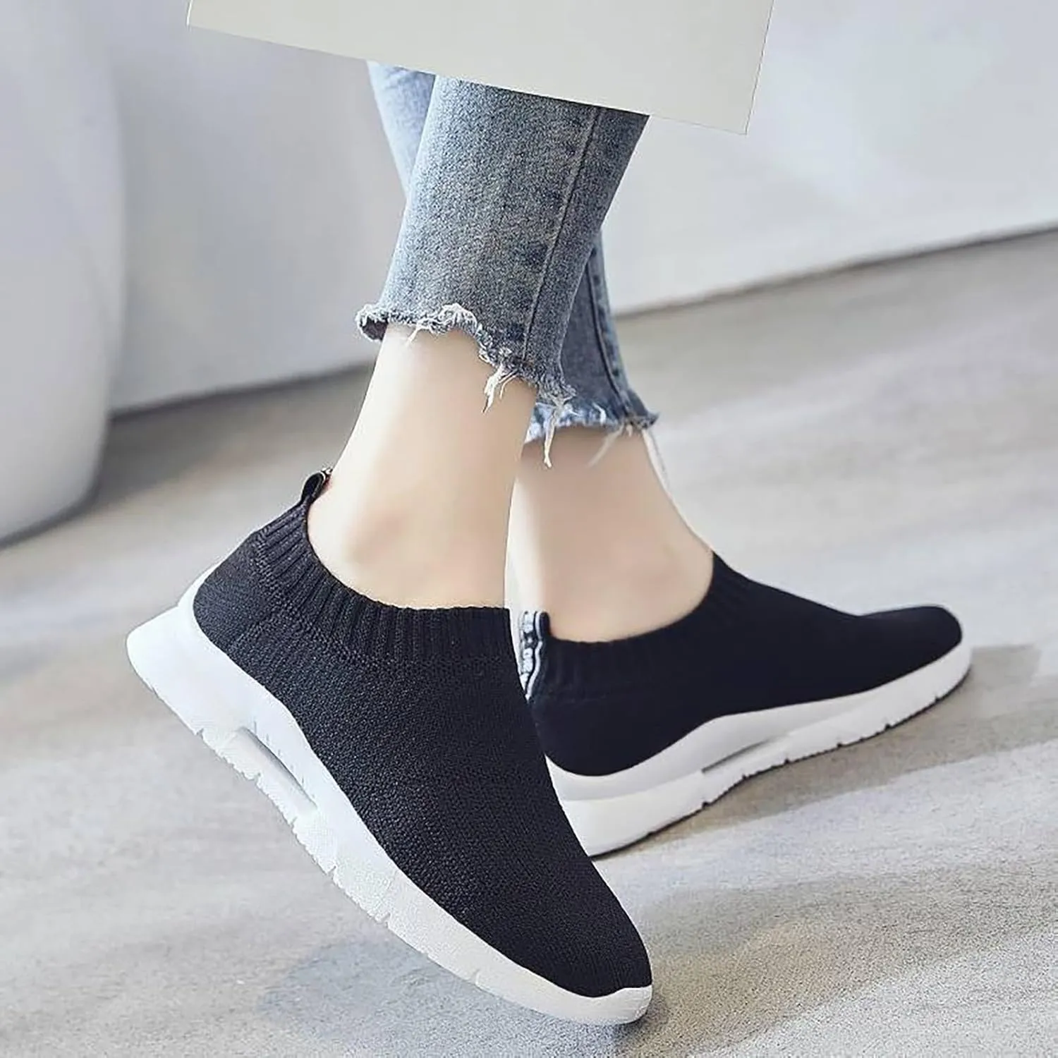 Womens Walking Shoes Sock Casual Ladies Fashion Sneakers Mens Dress Shoes Casual Slip On Shoes Casual Chunky Sneakers Waterproof Tennis Shoe Casual Loafers