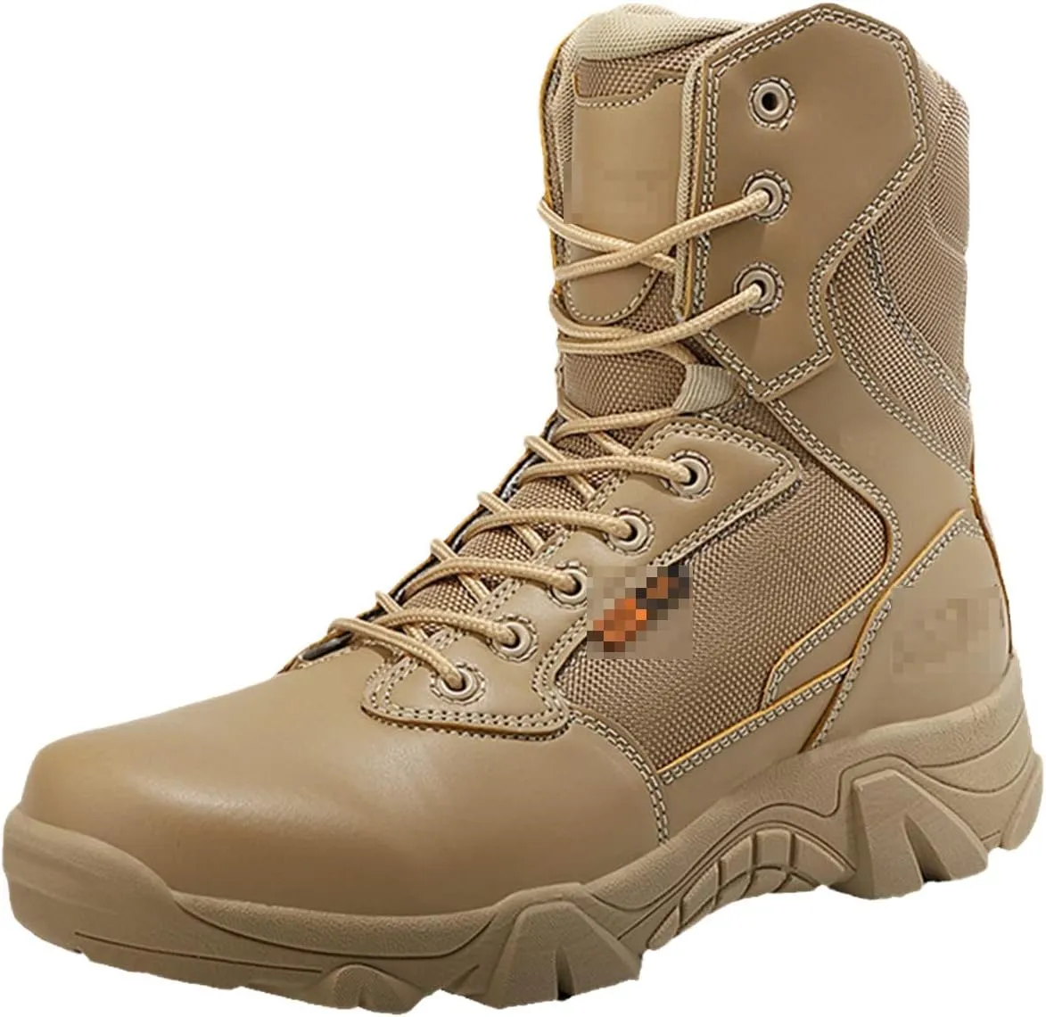 ZINERLIK Men's Tactical Boots High Top Hiking Shoes Lace Up Mountain Waterproof Military Boots Platform